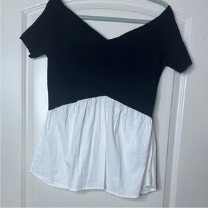 Nicole by Nicole Miller Black and White Blouse